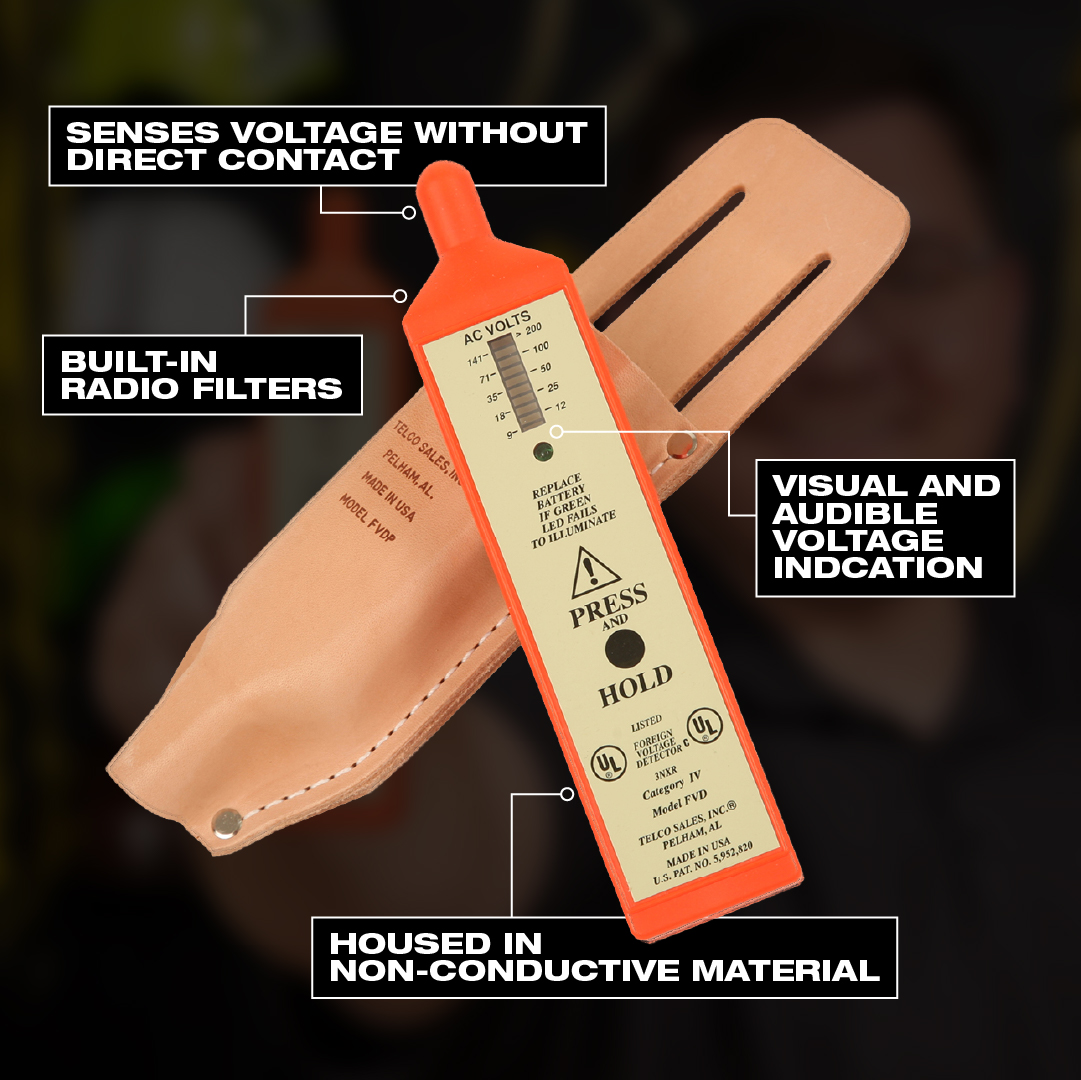 Telco Foreign Voltage Detector with Cap & Pouch from GME Supply